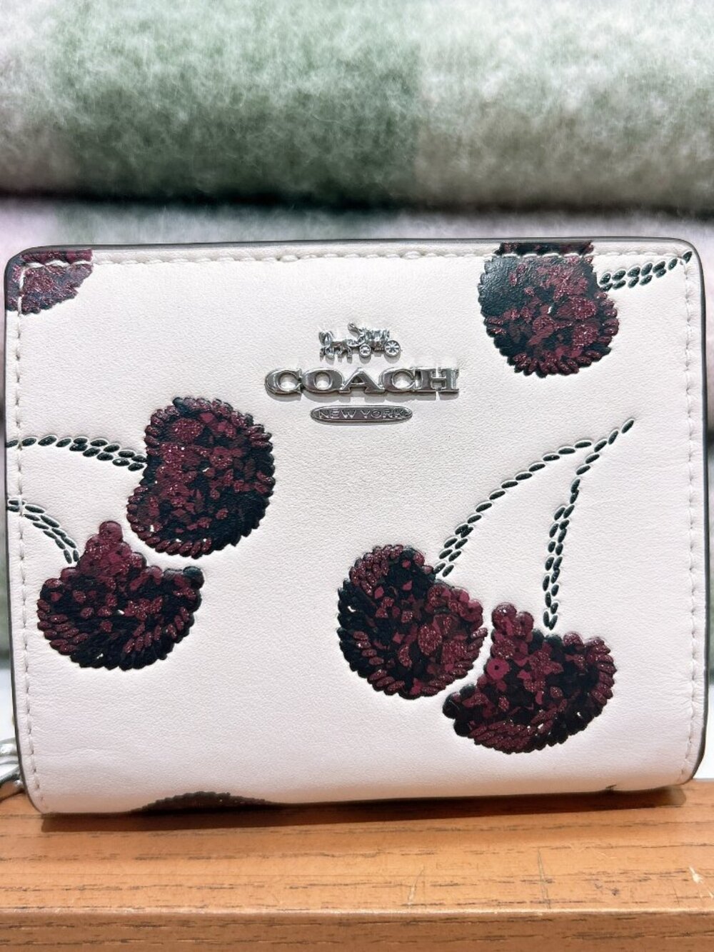 NWT Coach Snap Wallet With Cherry Print
